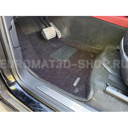 Текстильные 3D коврики Euromat3D Business в салон для Porsche Cayenne (2010-2017) № EMC3D-004101