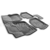 Текстильные 3D коврики Euromat3D Business в салон для Ford Mondeo (2015-) № EMC3D-002216G Серые